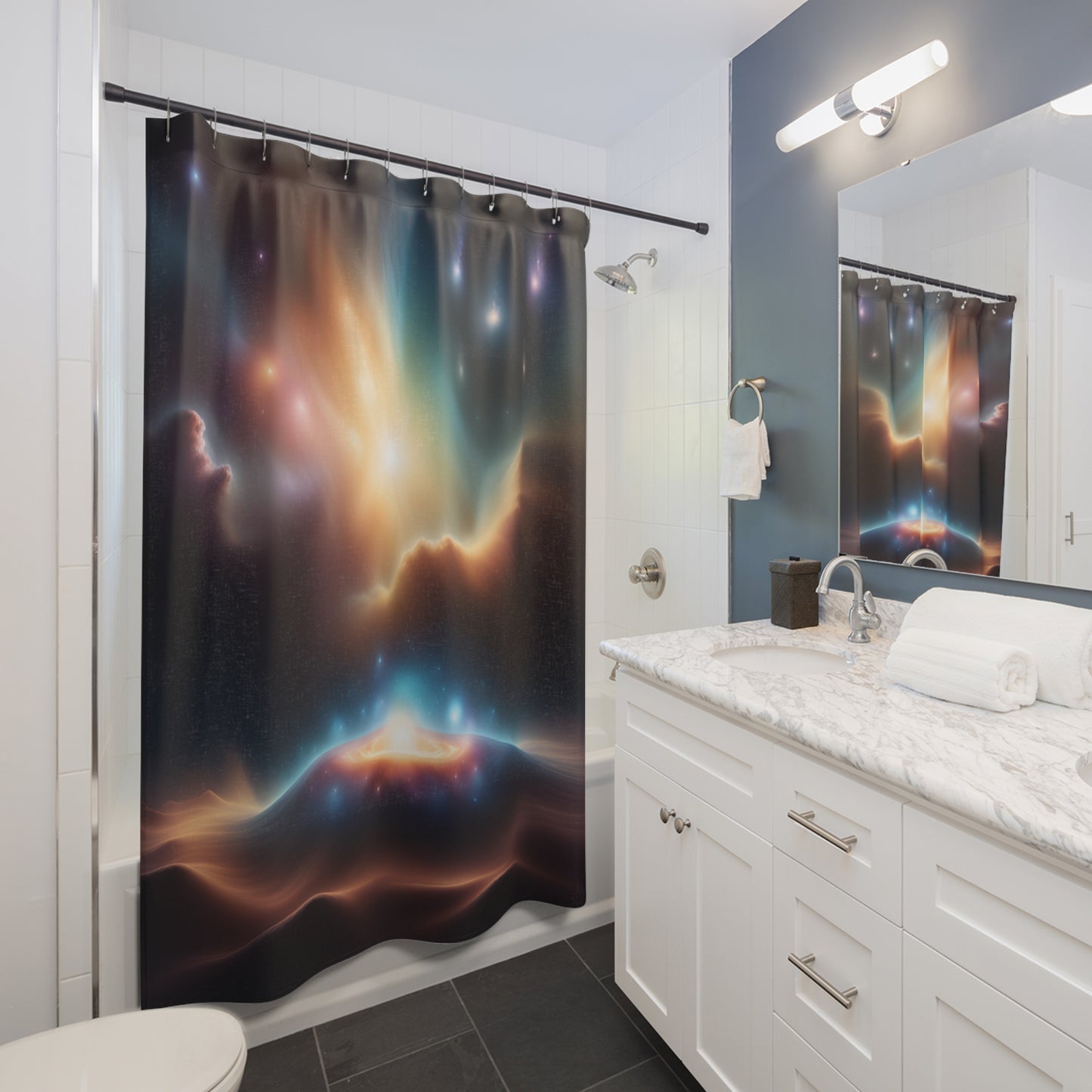 Cosmic Dawn Shower Curtain