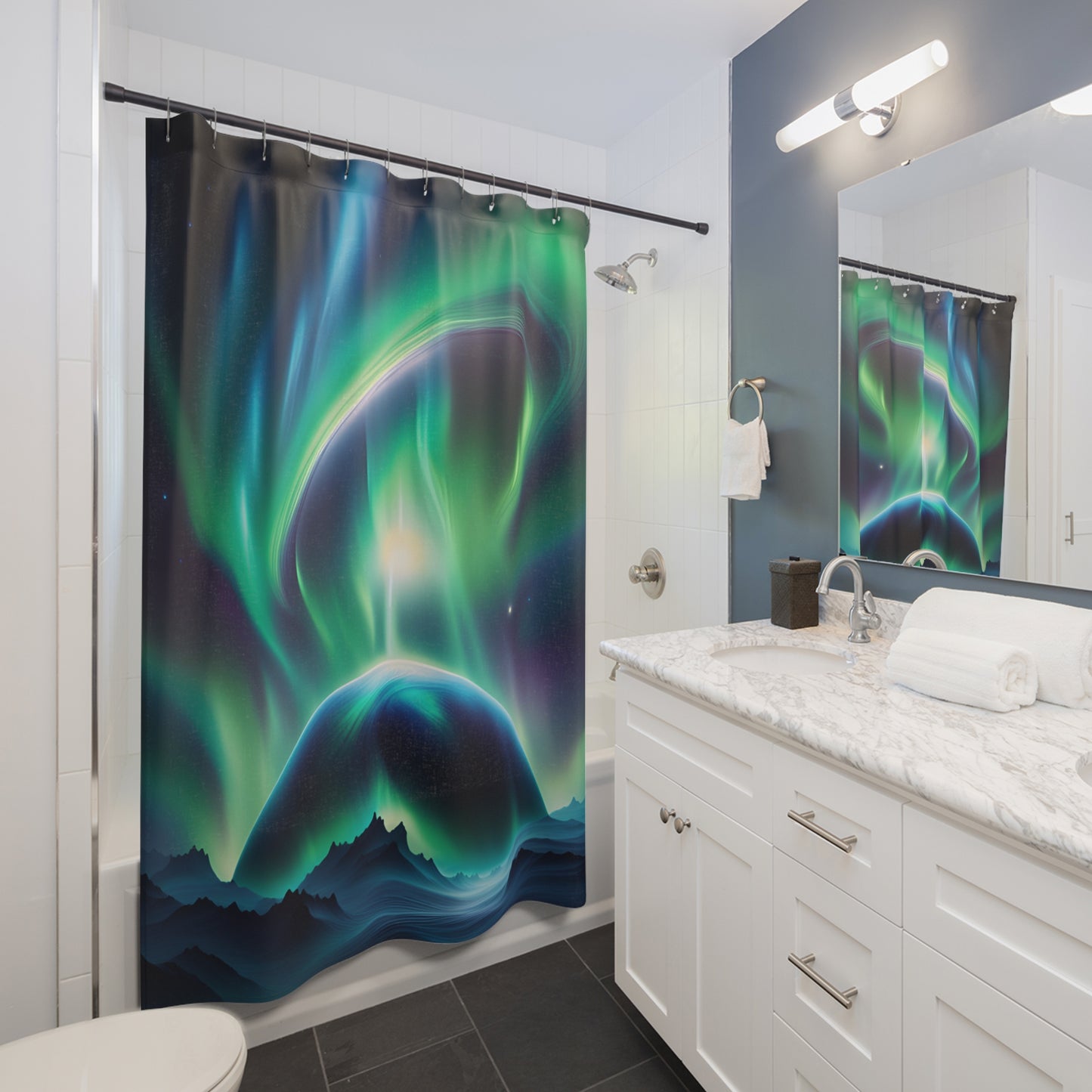 Aurora on Neptune Shower Curtain