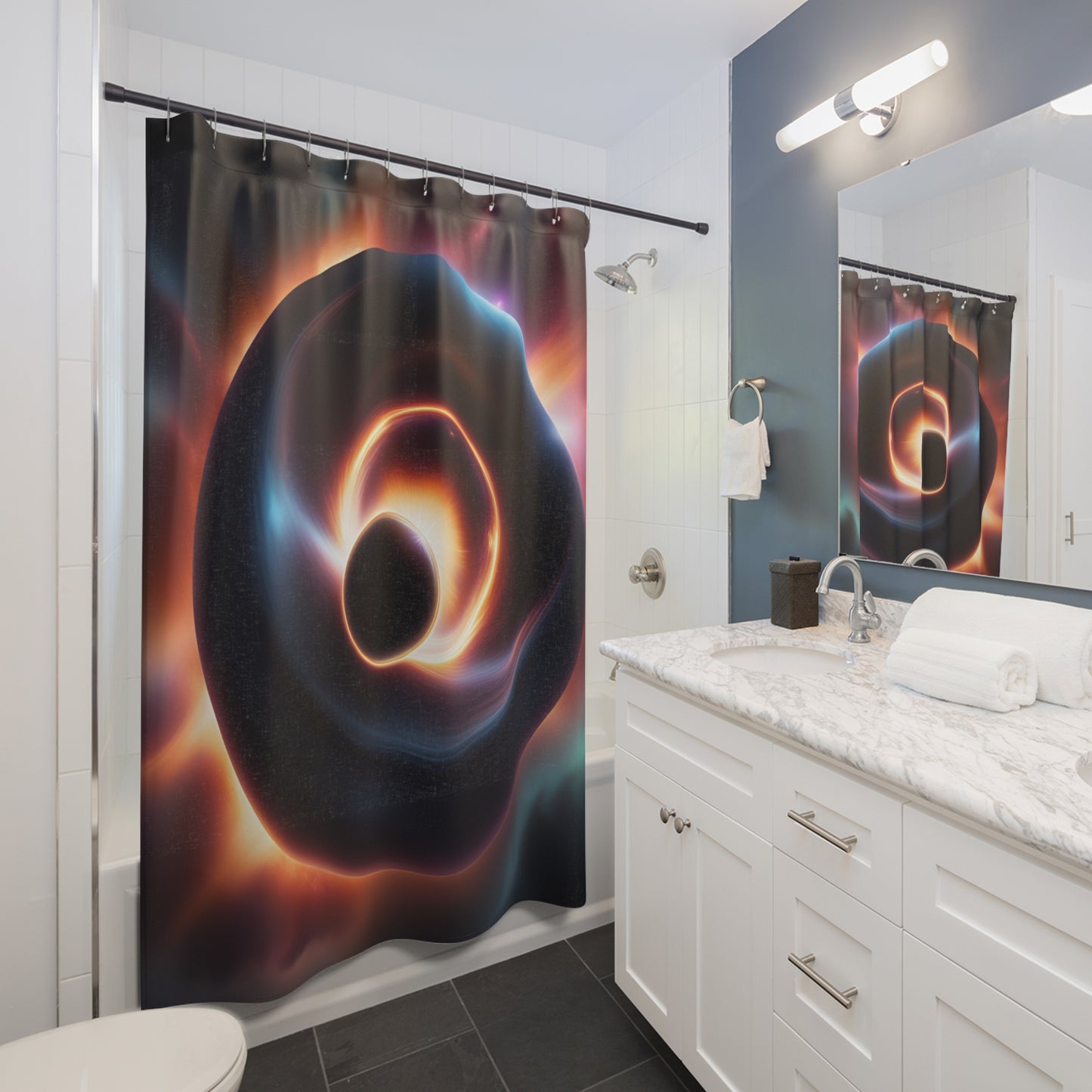 Black Hole Event Horizon Shower Curtain