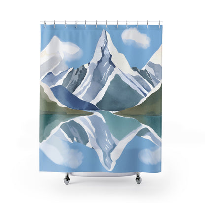 Majestic Mountain Range Shower Curtain