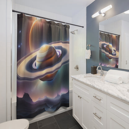 Saturn’s Rings Shower Curtain