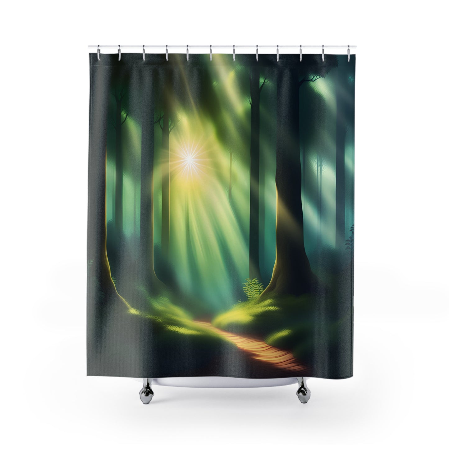 Sunlit Forest Shower Curtain