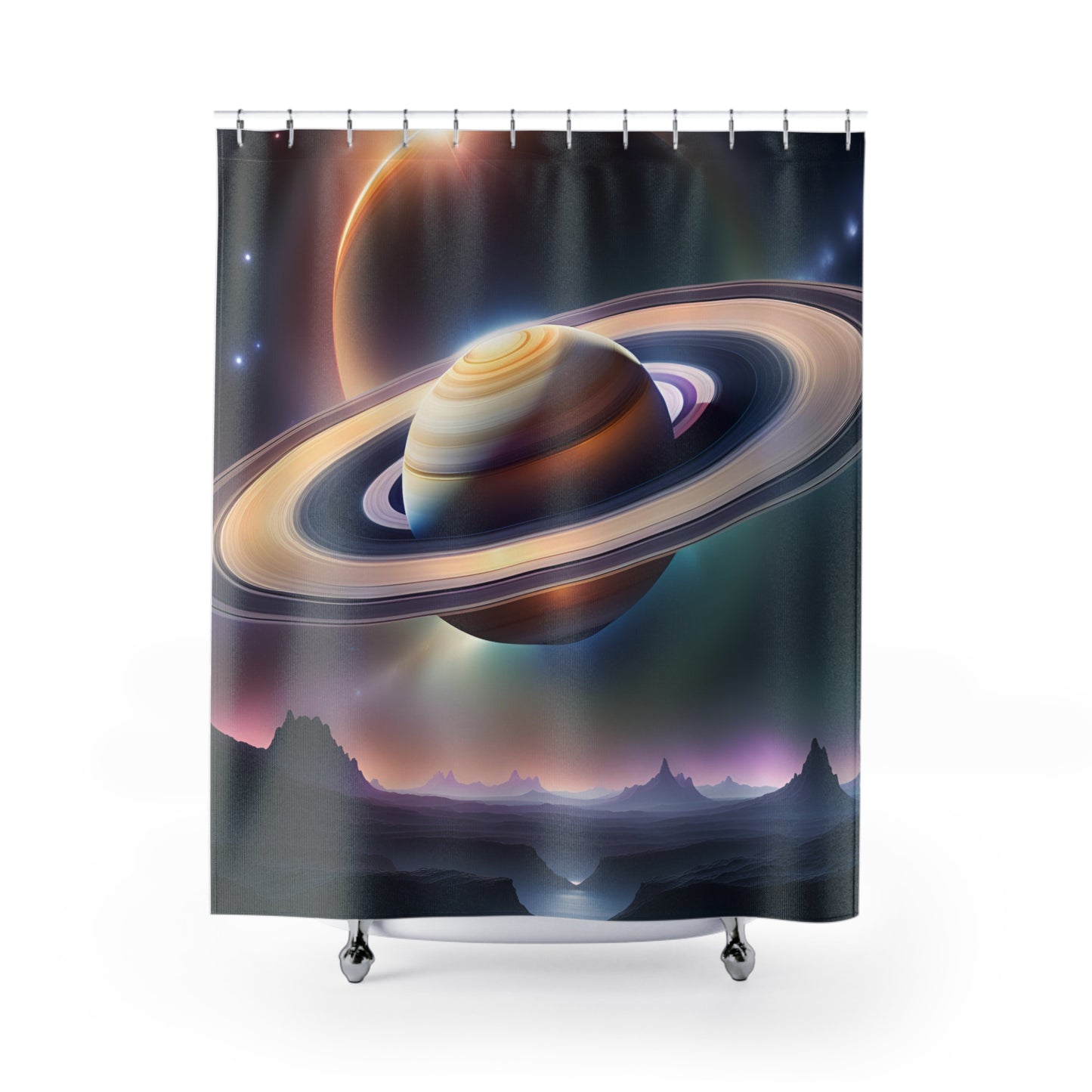 Saturn’s Rings Shower Curtain